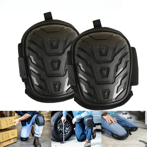 Professional Knee Pads for Work Heavy-Duty Foam Cushion with Hard Cap, Adjustable Straps, Military-Grade Rivets & Hang Loops for Construction, Flooring, Gardening & Roofing
