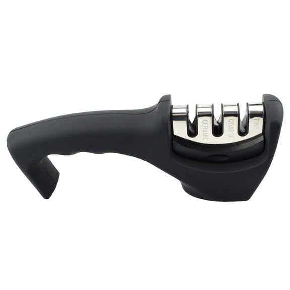 Professional Knife Sharpener, 3 Stage Diamond Ceramic Tungsten Steel Handheld Knives Sharpening, Afilador De Cuchillos Black