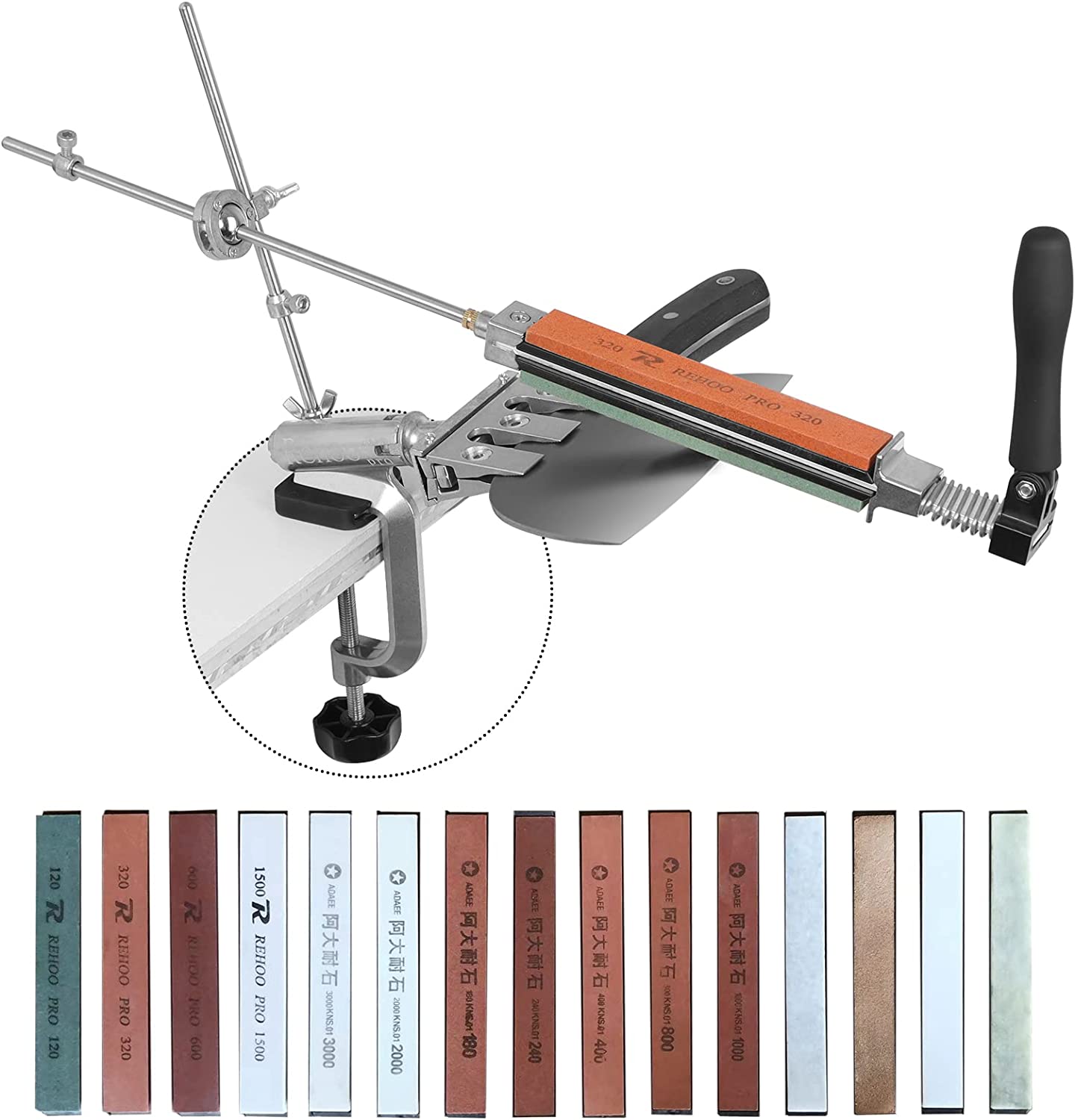 Professional Knife Sharpener Knife Sharpening Kit System 360¬∞ Flip
