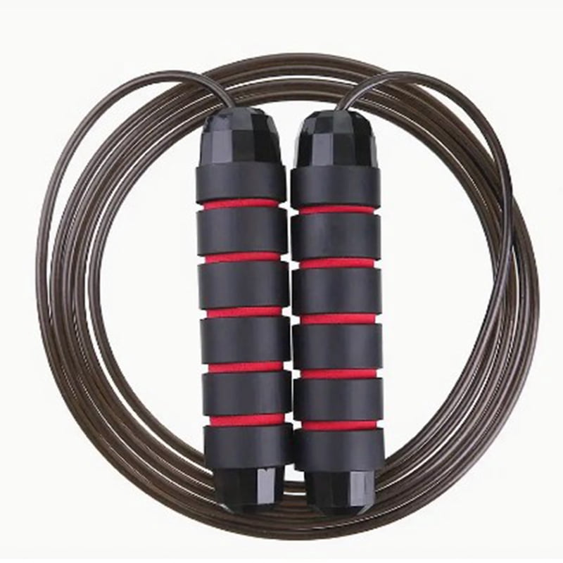 Professional Knotless Jump Rope Fast Speed Adjustable Foam Handle Steel ...