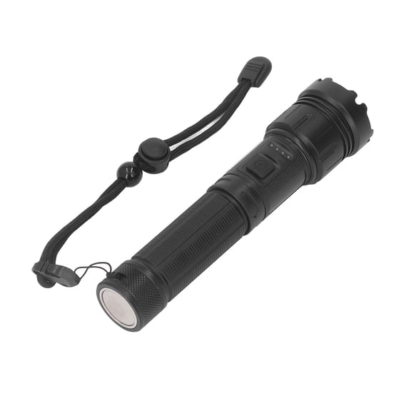 Professional LED Zoomable Flashlight High Powered Handheld Tactical Torch with Multi Lighting Modes, White and Red Light Beam Modes - 7.5 inches / 19.0 cm Length