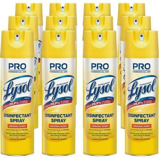 Professional Lysol Brand 19 Oz Aerosol Disinfectant Spray Original Scent 12carton 3168