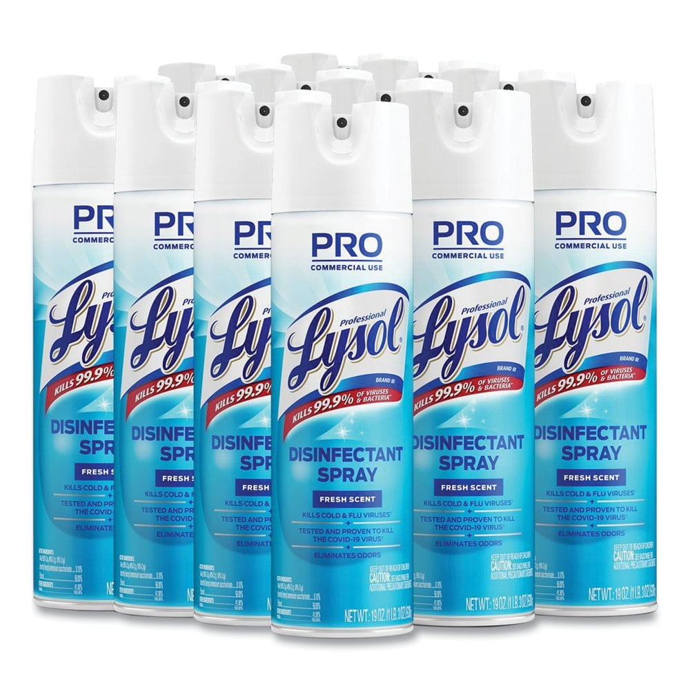 Professional LYSOL Brand 36241-04675 19 oz. Aerosol Spray Disinfectant  Spray - Fresh Scent (12/Carton)
