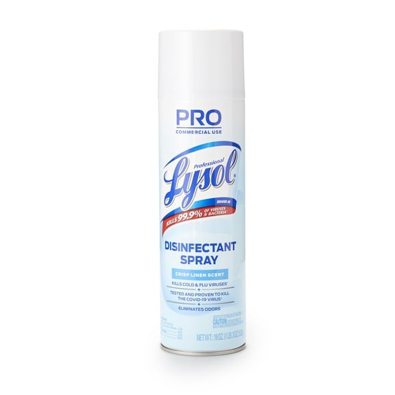 Lysol Disinfectant Spray for Commercial Use, Crisp Linen Scent, 19 oz, 1 Count, 1 Pack
