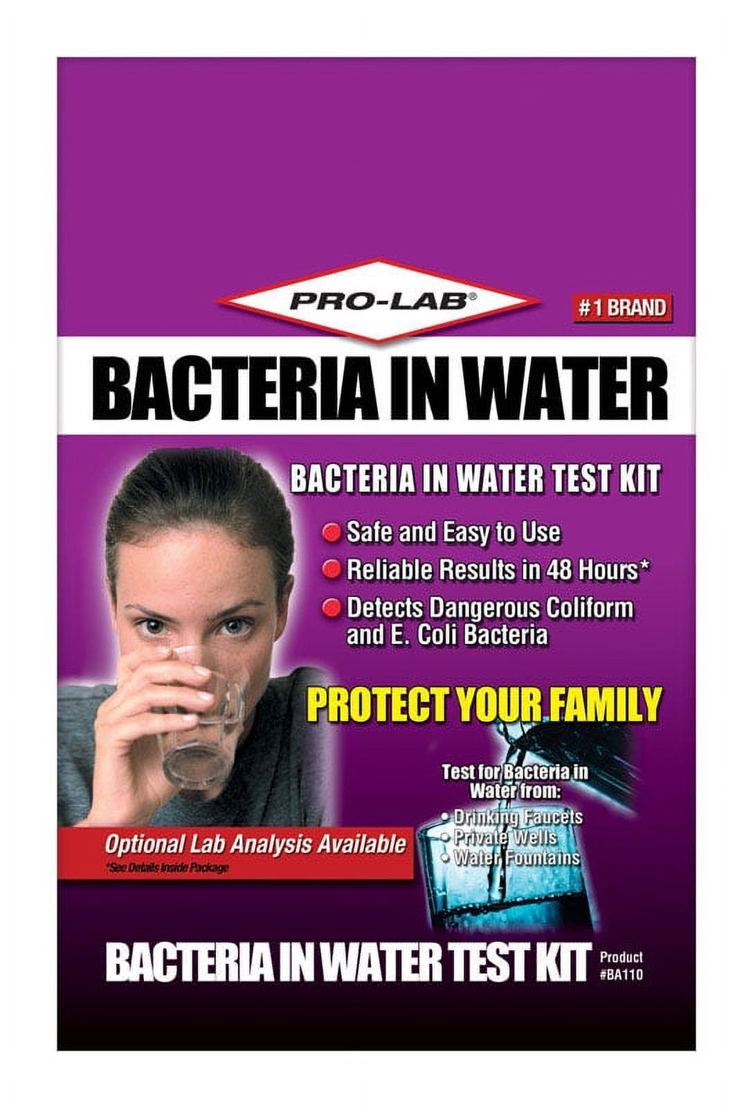 Professional Lab BA110 Professional Bacteria and Water Test Kit
