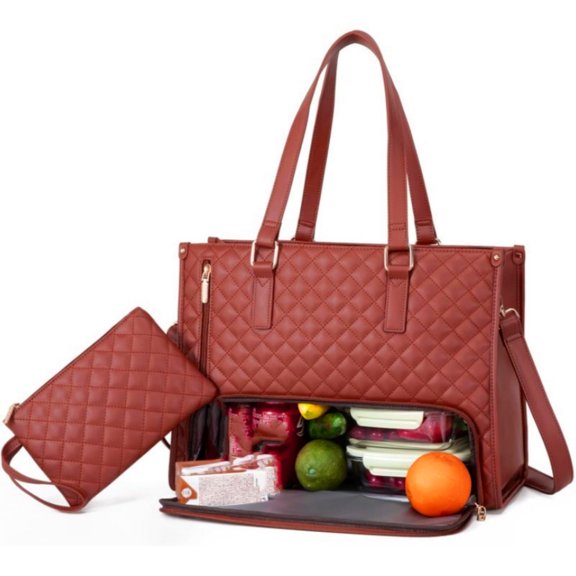 Professional Laptop Bag With Insulated Lunch Storage Compartment Spacious Organization For Fruit Devices