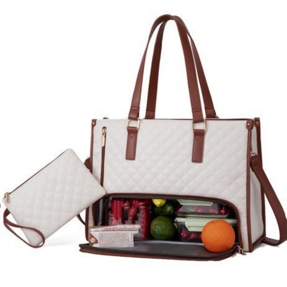 Professional Laptop Bag With Insulated Lunch Storage Compartment Spacious Organization For Fruit Devices