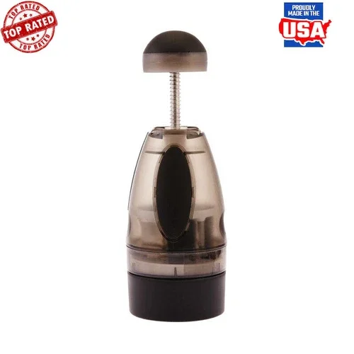 Professional Large Food Chopper W/Lid Stainless Steel Blades Soft Grip Black New