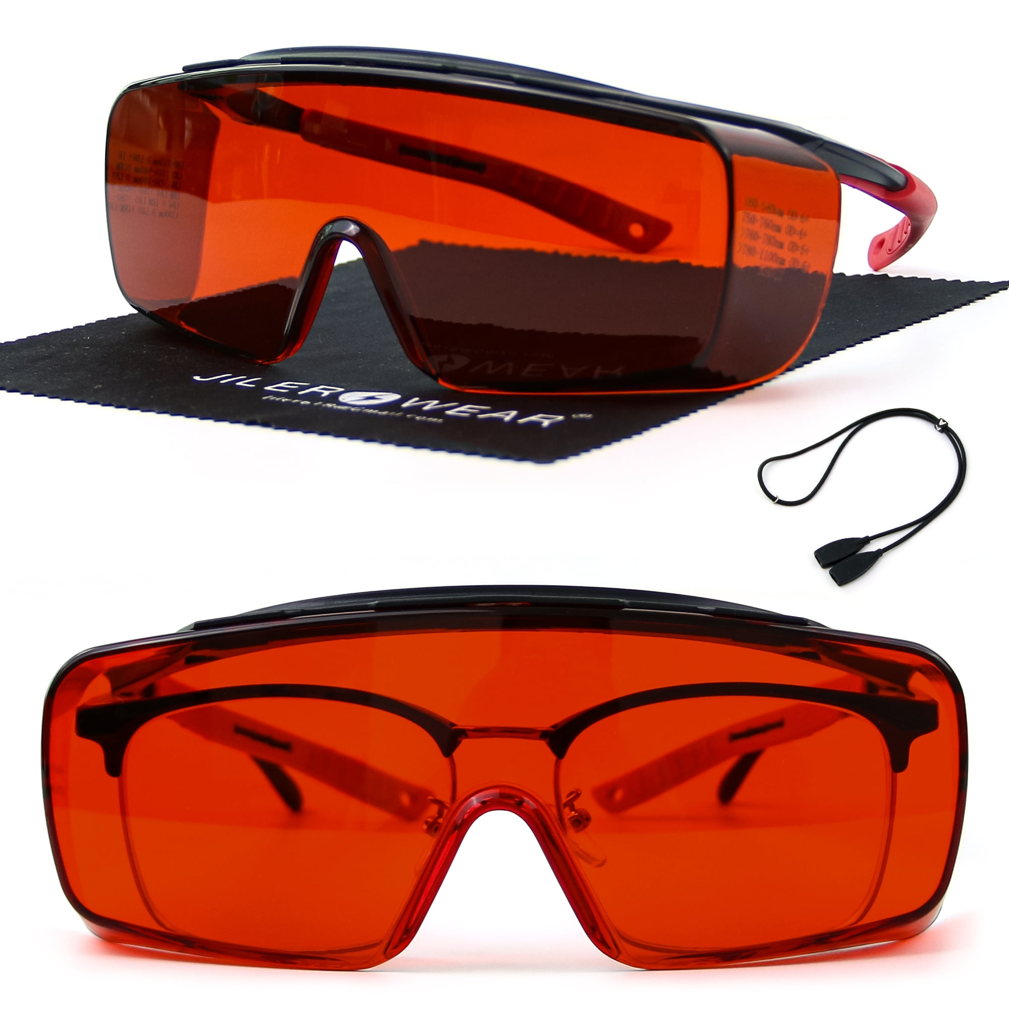 Professional Laser Goggles - Dual Wave 532+1064nm Laser Safety glasses, Resistant to Laser180-540&750-1100nm for 445nm,450nm,473nm,532nm,1064nm Infrared Laser Protection, Blue,Green,UV Laser Goggles