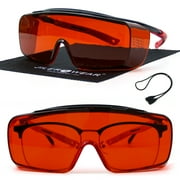 Professional Laser Goggles - Dual Wave 532+1064nm Laser Safety glasses, Resistant to Laser180-540&750-1100nm for 445nm,450nm,473nm,532nm,1064nm Infrared Laser Protection, Blue,Green,UV Laser Goggles
