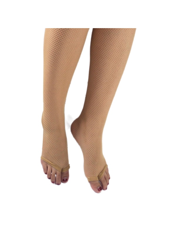 Professional Latin Dance Toeless Tights Women Sexy Open Toe Fishnet Pantyhose