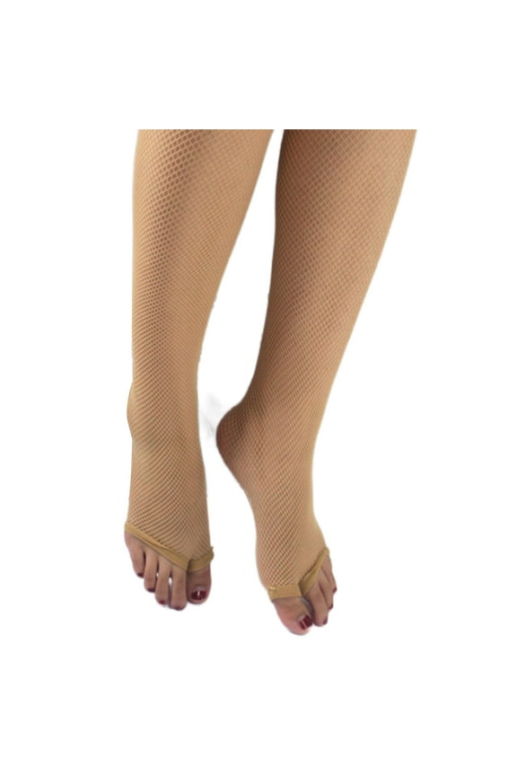 Professional Latin Dance Toeless Tights Women Sexy Open Toe Fishnet Pantyhose