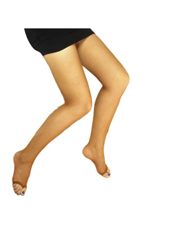 Professional Latin Dance Toeless Tights Women Sexy Open Toe Fishnet Pantyhose