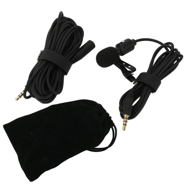 Professional Lavalier Lapel Microphone Cardioid Clip On Lapel Mic for