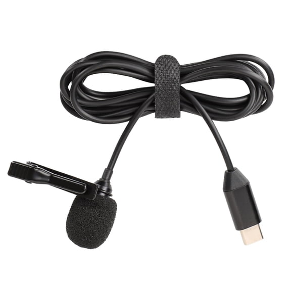 Professional Lavalier Mic Lapel Clip On Microphone Type C Connectors Interfaces for Camera Insert and Play