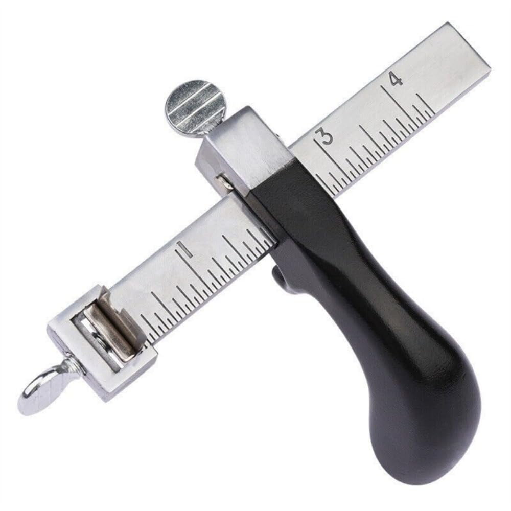 Professional Leather Strip Cutting Tool Sharp Leather Strap String Belt Cutter Adjustable DIY Hand Cutting Tool With 1 Blade Craft Leather Tools
