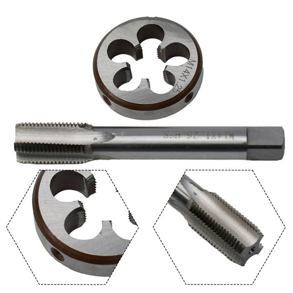 Professional Left Hand Tap And Die 14Mm X 1 25 Lh Fine Thread Round Die Tap M14 X 1 25 For Steel And Zinc Alloys Fangkenuo
