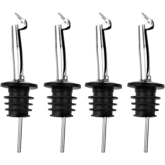 Professional Liquor Bottle Pourers, Stainless Steel Liquid Pour Spout for Controlled Release, Durable Design for Oil, Alcohol Pouring in Bars, Restaurants, Homes