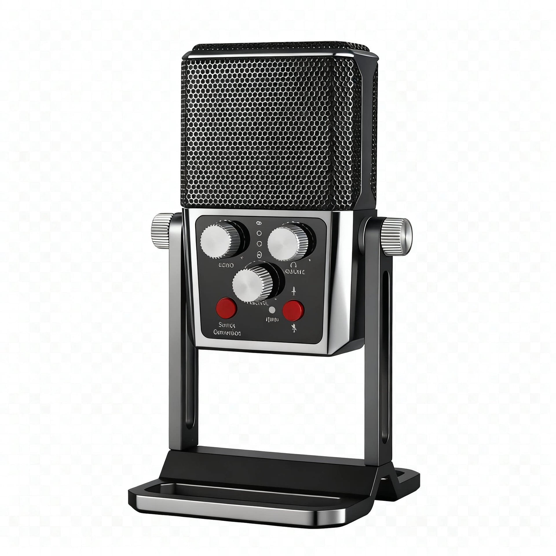 Professional Live Streaming Microphone Studio Recording Condenser Mic Multi Pattern Switch Gaming Computer Microphone White Noise Reduction