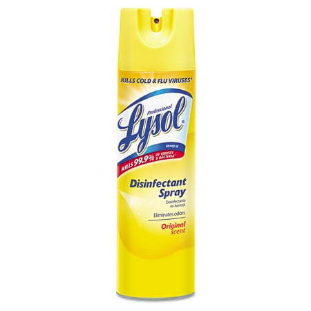 Professional Lysol Disinfectant Spray, 19oz, Original Scent, Eliminates Odors, Hard Surface Cleaners