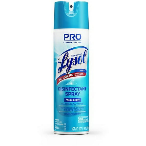 Professional Lysol Disinfectant Spray - Spray, Aerosol - 19 fl oz (0.6 quart) - Fresh Scent - 1 Each - Clear | Bundle of 2 Each