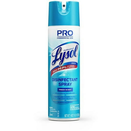 Professional Lysol Disinfectant Spray - Spray, Aerosol - 19 fl oz (0.6 quart) - Fresh Scent - 1 Each - Clear | Bundle of 5 Each