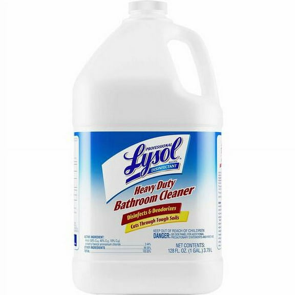 Professional Lysol Heavy-Duty Disinfectant Bathroom Cleaner - Concentrate Liquid - 128 fl oz (4 quart) - Citrus Floral Scent - 1 Each - Clear | Bundle of 5 Each