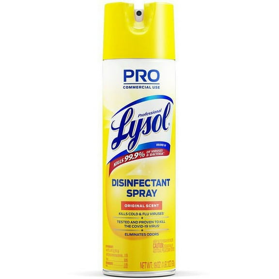 Professional Lysol Original Disinfectant Spray - Spray, Aerosol - 19 fl oz (0.6 quart) - Original Scent - 1 Each - Clear | Bundle of 10 Each