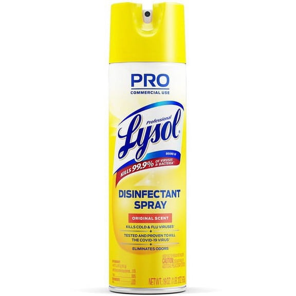 Professional Lysol Original Disinfectant Spray - Spray, Aerosol - 19 fl oz (0.6 quart) - Original Scent - 1 Each - Clear | Bundle of 2 Each