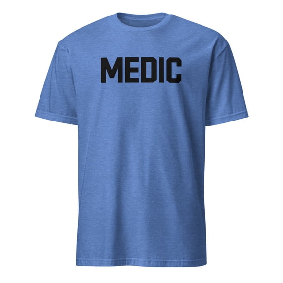 Professional MEDIC Staff First Aid Uniform T-Shirt (Heather Royal, S)