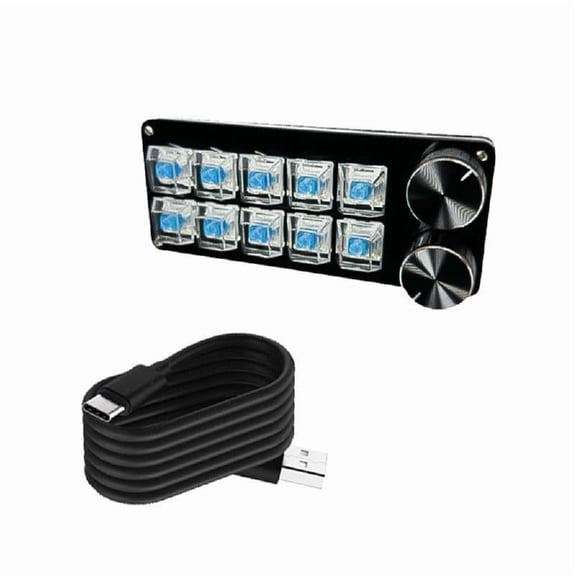 Professional Macro Keyboards Adjustable Knob for Precise Gaming Commands