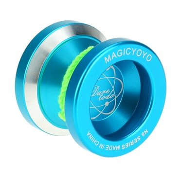 Professional Magic Yoyo N8 Aluminum Alloy Metal Yoyo 8 Ball KK Bearing with Spinning String for Kids Blue
