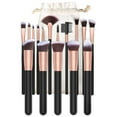thumbnail image 1 of Professional Makeup Brush Kit Kabuki and Precise, 16 Piece Set Plus Elegant Pouch, 1 of 9