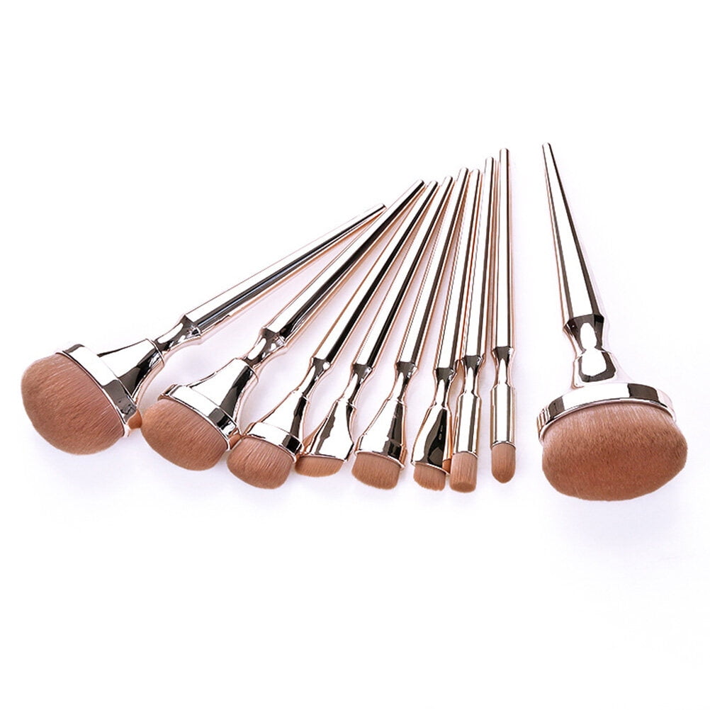 Professional Makeup Brush Powder Face Brushes Heart Bun Shaper Cosmetic Micro Major 9 Pcs