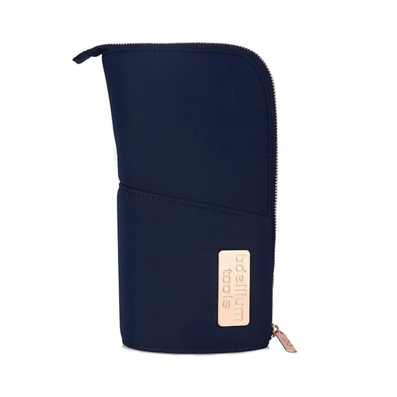 Professional Makeup Brush Stand-Up Pouch (Brushes Not Included) ( Blue)