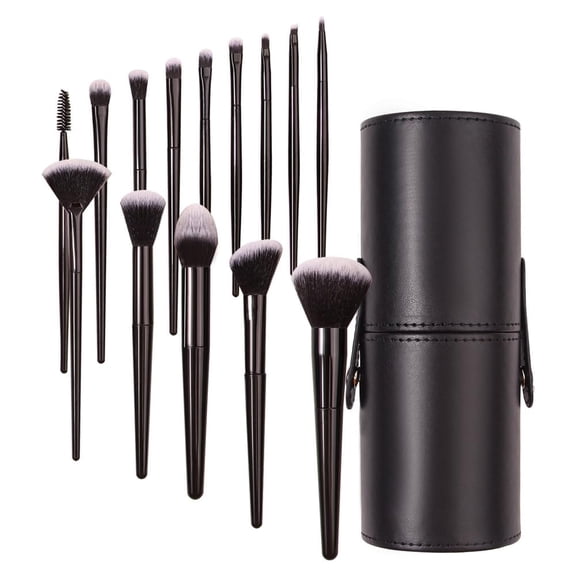 Professional Makeup Brushes With Travel Case - Kabuki Brush Eyeshadow Brush, Concealer Brush, Blush Brush Bronzer & Foundation Brush14 Pcs, Labeled Daily Use & Versatile Occasions Gift Box