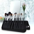 thumbnail image 1 of Professional Makeup Handbag Dust Travel Size Zipper Design Black Brush Holder Stand up Compact Portable Makeup Brush Case for Home Use, 1 of 10