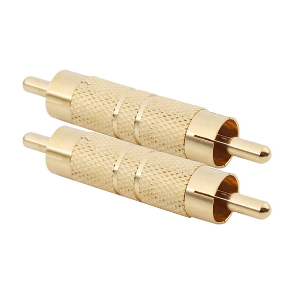 Professional Male to Male Coupler Adapter Converter Connector Gold Plated (6 Pack)