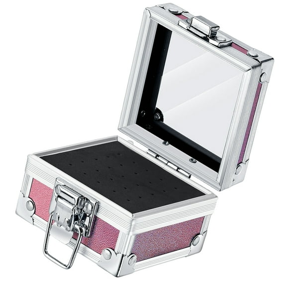 Professional Manicure Drill Bit Stand Display Case Compact Metal Storage Container With 25 Holes Nail Bits Organized