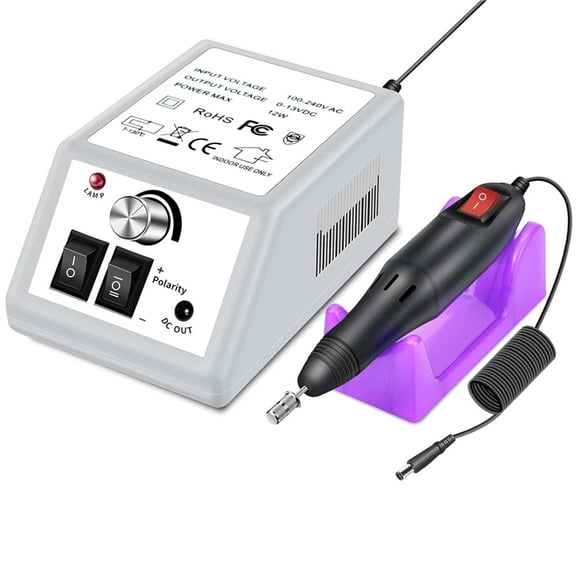 Professional Manicure Drill Machine Set for Gel Polish Removal, Nail Shaping, and Filing - Low Noise, Easy to Use