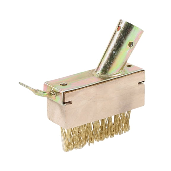 Professional Manual Weeding Brush for Deck Crevices & Sidewalk Moss Removal with Steel Wire Bristles
