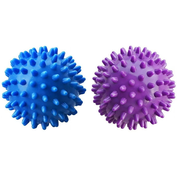 Professional Massage Balls Foot Ball Foot Massager Spiky Roller for Deep Tissue Trigger Point Plantar Fasciitis Reflexology Stress Therapy Myofascial Release(Blue + Purple)