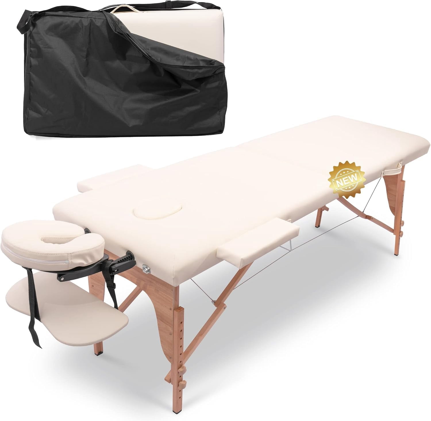 Massage Table Portable Massage Bed Lash Bed with Carrying Case SPA Table Height Adjustable, Salon Bed Face Cradle Bed