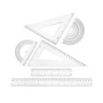 thumbnail image 1 of Professional Math Geometry Tool for Student Drawing Plastic Drawing Rulers with Square Straight Ruler Math Protractor, 1 of 10