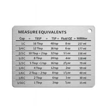 HXAZGSJA Professional Measurement Refrigerator Magnet Stainless Steel Conversion  Chart For Kitchen 