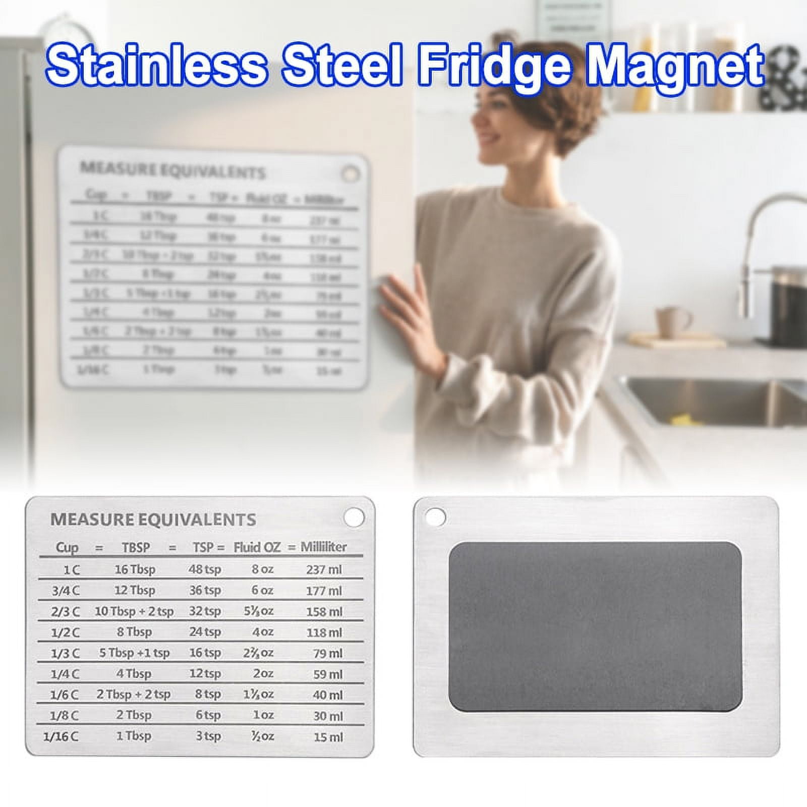 Kitchen Conversion Chart Magnet and Magnetic Fridge Freezer Shelf Life  Guide for