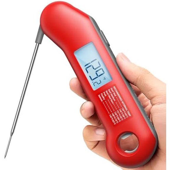 Professional Meat Thermometer Digital, Ultra- 0.5 Sec  Read, NIST Certified +-0.5?F Accuracy,  , Auto-Rotating Backlit Display, Lift-to-Wake, for BBQ/Cooking/Candy
