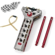Professional Mechanical Slingshots for Adults, CNC Aluminum Alloy Catapult with Rapid-Reload System Semi Automatic Slingshot for Target Practice & Outdoor Recreation, High Precision Sports Gear