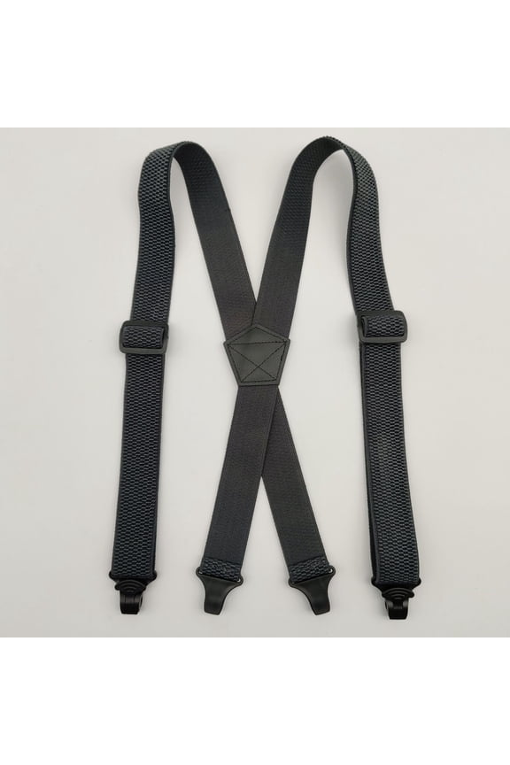 Professional Men's Suspenders with Robust Metal Clips, Adjustable X-Back Elastic Braces Suitable for Heavy-Duty Work Trousers and Formal Events 4x120cm