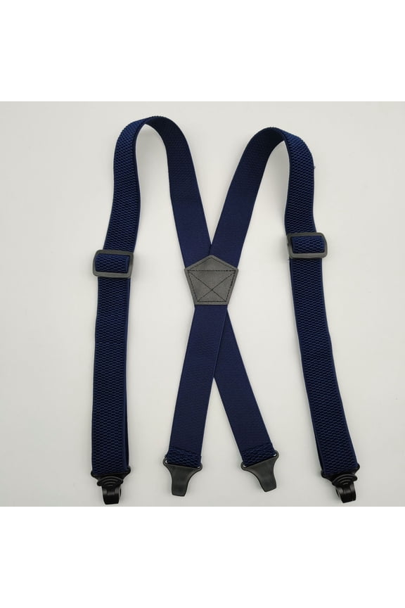 Professional Men's Suspenders with Robust Metal Clips, Adjustable X-Back Elastic Braces Suitable for Heavy-Duty Work Trousers and Formal Events 4x120cm